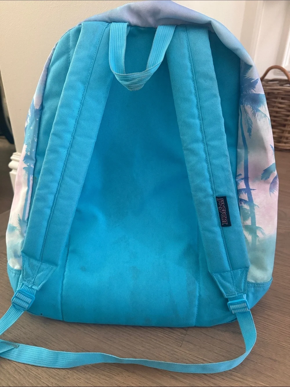 JanSport Super FX Clear Pocket Palm Tree backpack